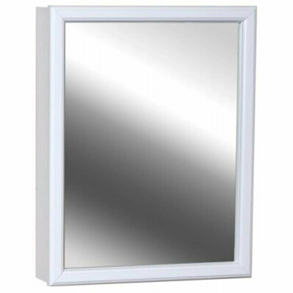 Kd Estanteria 16W x 20 in. Surface Mount White Wood Mirrored Medicine Cabinet, White KD3847850